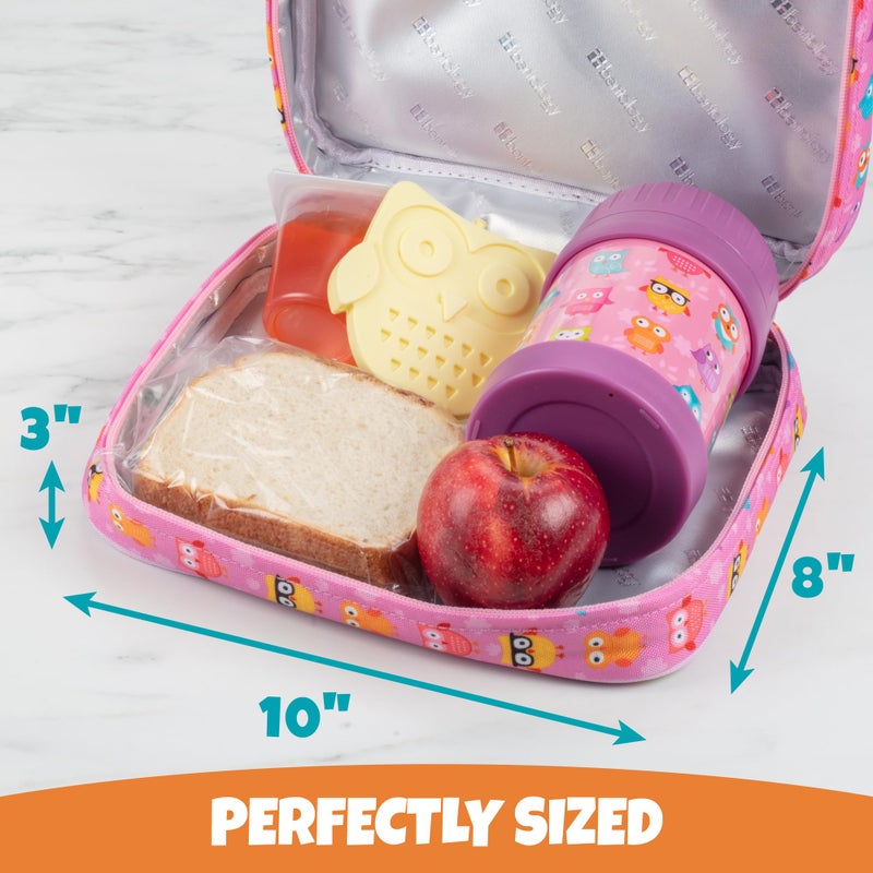 Bentology Insulated Lunch Bag for Kids & Adults- Reusable Thermal Sleeve w Clip on Handle- Easy to Clean Water-Resistant Lunchbox Tote- Mini Cooler Bag for Work School, Picnic, Daycare- Back to School - Image 4